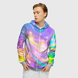 Толстовка 3D на молнии мужская Волшебный мистический космос, цвет: 3D-меланж — фото 2