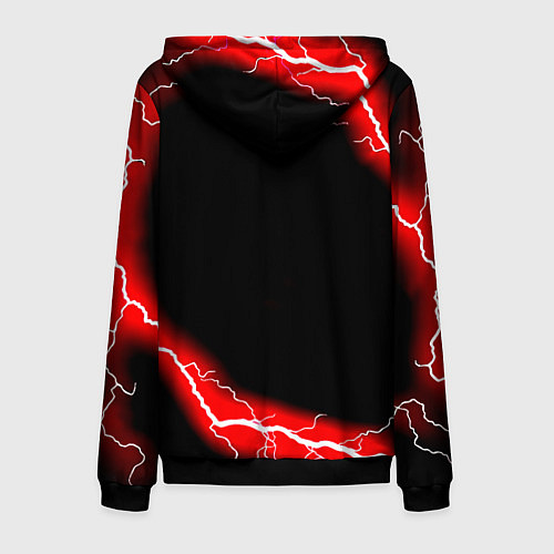 Мужская толстовка на молнии Doom красный шторм / 3D-Черный – фото 2