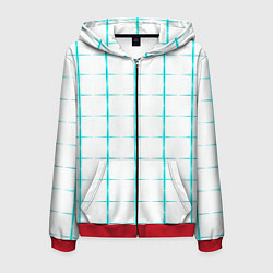 Мужская толстовка на молнии Color white light blue crosses