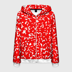 Мужская толстовка на молнии Красный яркий камуфляж