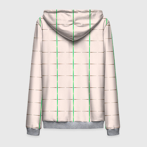 Мужская толстовка на молнии Color white stripes / 3D-Меланж – фото 2