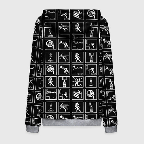 Мужская толстовка на молнии Doom x portal / 3D-Меланж – фото 2