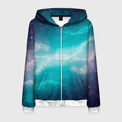 Мужская толстовка на молнии Галактическое сияние небес