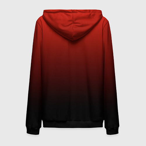 Мужская толстовка на молнии Red gradient / 3D-Черный – фото 2