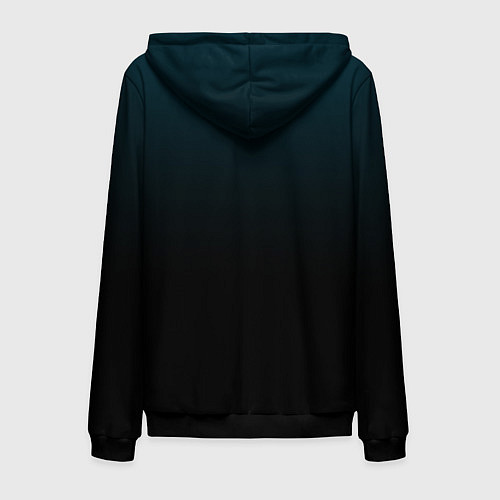 Мужская толстовка на молнии Морская глубина в чёрном / 3D-Черный – фото 2