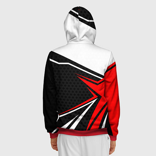 Мужская толстовка на молнии Umbrella - red uniform / 3D-Красный – фото 4