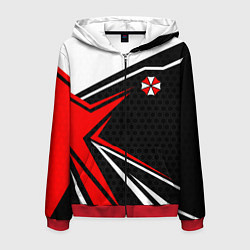 Толстовка 3D на молнии мужская Umbrella - red uniform, цвет: 3D-красный