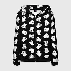 Мужская толстовка на молнии Annoying dog pattern - Undertale