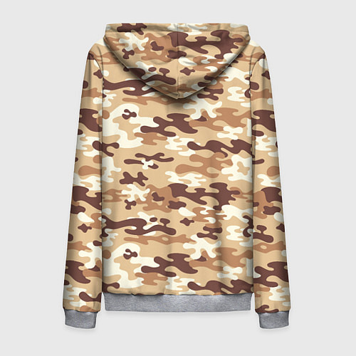 Мужская толстовка на молнии Камуфляж армия / 3D-Меланж – фото 2
