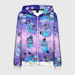 Мужская толстовка на молнии Тигр с сорокой