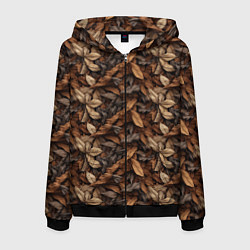Мужская толстовка на молнии Камуфляж из осенних листьев