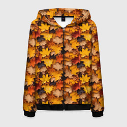 Мужская толстовка на молнии Камуфляж из кленовых листьев