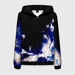 Мужская толстовка на молнии Синее пламя