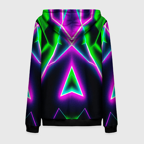 Мужская толстовка на молнии Multicolored colorful color / 3D-Черный – фото 2