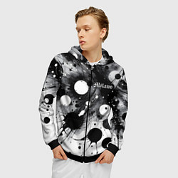 Толстовка 3D на молнии мужская Abstract fantasy pattern - Milano, цвет: 3D-черный — фото 2