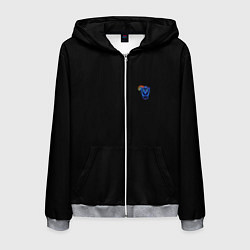 Толстовка 3D на молнии мужская Sling, цвет: 3D-меланж