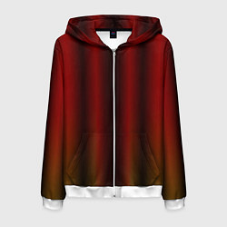 Толстовка 3D на молнии мужская Neon red orange lines, цвет: 3D-белый