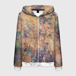 Мужская толстовка на молнии Абстракция - pink marble with blue flecks