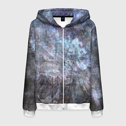 Мужская толстовка на молнии Абстракция - gray-blue hurricane