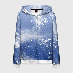 Толстовка 3D на молнии мужская Снежки попали в тебя, цвет: 3D-белый