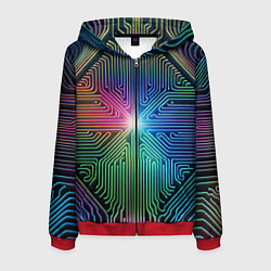 Мужская толстовка на молнии Линейная графика