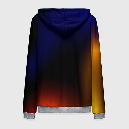 Мужская толстовка на молнии Color black red blue / 3D-Меланж – фото 2