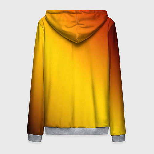 Мужская толстовка на молнии Color yellow red gradient / 3D-Меланж – фото 2