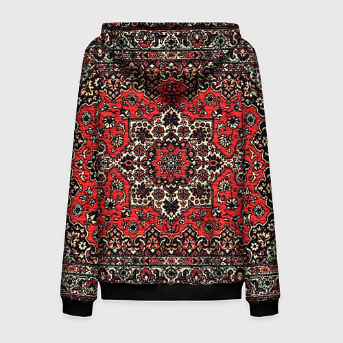 Мужская толстовка на молнии Пыльный ковёр / 3D-Черный – фото 2