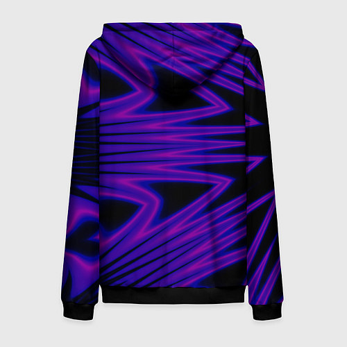 Мужская толстовка на молнии Color neon blue / 3D-Черный – фото 2