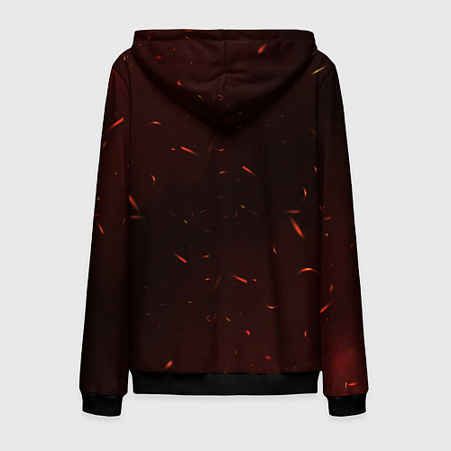 Мужская толстовка на молнии Светящаяся лошадь 2026 / 3D-Черный – фото 2