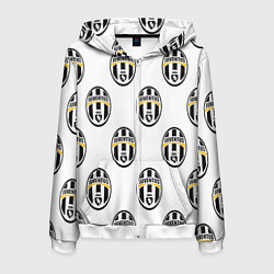 Толстовка 3D на молнии мужская Juventus Pattern, цвет: 3D-белый