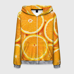 Мужская толстовка на молнии Апельсин