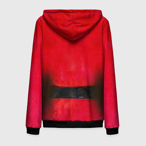 Мужская толстовка на молнии Дед мороз / 3D-Черный – фото 2