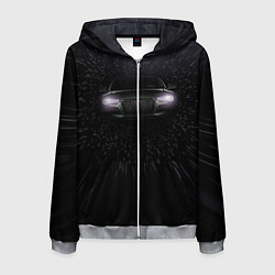 Толстовка 3D на молнии мужская Audi, цвет: 3D-меланж