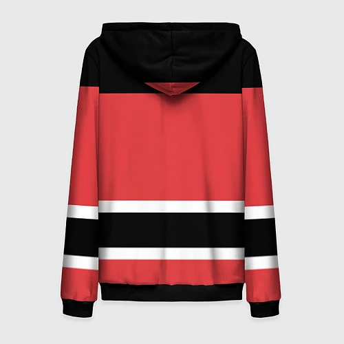 Мужская толстовка на молнии New Jersey Devils / 3D-Черный – фото 2