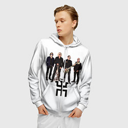 Толстовка 3D на молнии мужская Группа Пикник, цвет: 3D-белый — фото 2