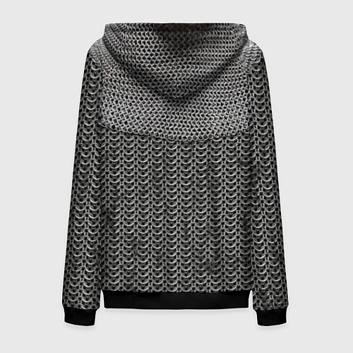 Мужская толстовка на молнии Кольчуга / 3D-Черный – фото 2