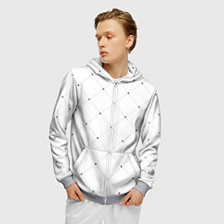 Толстовка 3D на молнии мужская Точечный узор!, цвет: 3D-меланж — фото 2