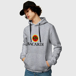 Толстовка-худи хлопковая мужская Bacardi, цвет: меланж — фото 2