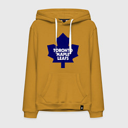 Толстовка-худи хлопковая мужская Toronto Maple Leafs, цвет: горчичный