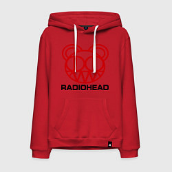 Толстовка-худи хлопковая мужская Radiohead, цвет: красный