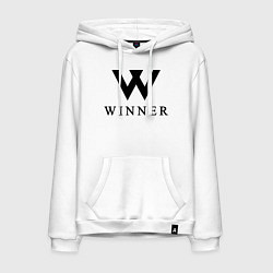 Толстовка-худи хлопковая мужская Winner White, цвет: белый