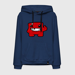 Толстовка-худи хлопковая мужская Super Meat Boy, цвет: тёмно-синий