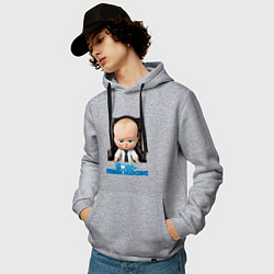 Толстовка-худи хлопковая мужская Boss Baby, цвет: меланж — фото 2