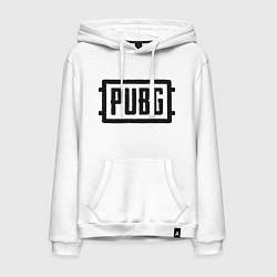 Толстовка-худи хлопковая мужская PUBG, цвет: белый