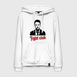 Толстовка-худи хлопковая мужская Fight Club: Edward Norton, цвет: белый