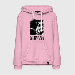 Толстовка-худи хлопковая мужская Black Nirvana, цвет: светло-розовый