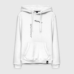 Толстовка-худи хлопковая мужская Jaguar Motors, цвет: белый