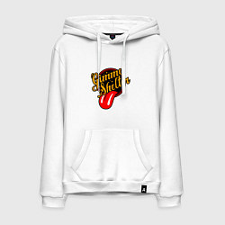 Толстовка-худи хлопковая мужская Rolling Stones: Gimme Shelter, цвет: белый