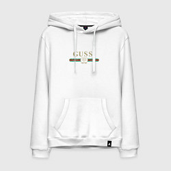Толстовка-худи хлопковая мужская GUSSI Brand, цвет: белый